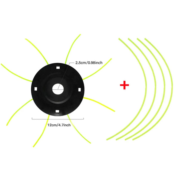 Planet Gates 25.4mm / CHINA Steel Lawn Mower Head Free with 4 Lines Replacement Gasoline/Lithium Grass Trimmer Head Removal Of Garden Weed Brushcutter Part