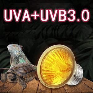 Planet Gates 25/50/75W UVA+UVB 3.0 Reptile Lamp Bulb Turtle Basking UV Light Bulbs Heating Lamp Amphibians Lizards Temperature Controller 1Pc