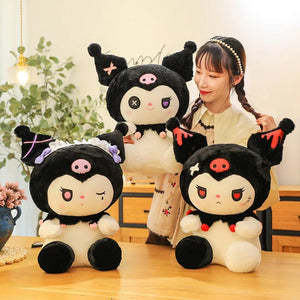 Planet Gates 25/50cm Sanrio Dark Devil Kuromi Doll Plush Toy Cute Girl Cloth Doll Large Plushies Pillow Children's Birthday Gift