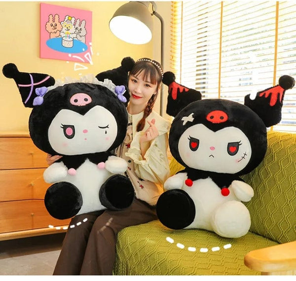 Planet Gates 25/50cm Sanrio Dark Devil Kuromi Doll Plush Toy Cute Girl Cloth Doll Large Plushies Pillow Children's Birthday Gift