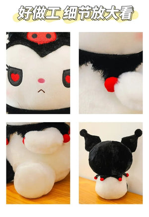 Planet Gates 25/50cm Sanrio Dark Devil Kuromi Doll Plush Toy Cute Girl Cloth Doll Large Plushies Pillow Children's Birthday Gift