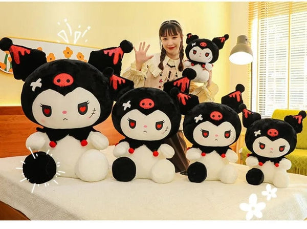 Planet Gates 25/50cm Sanrio Dark Devil Kuromi Doll Plush Toy Cute Girl Cloth Doll Large Plushies Pillow Children's Birthday Gift