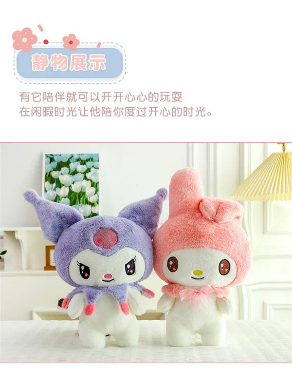 Planet Gates 25/55cm Sanrio Kuromi My Melody Cute Series Kawaii Plush Animal Doll Cartoon Cute Plush Pillow Toy Birthday Gift Pillow