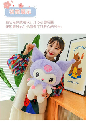 Planet Gates 25/55cm Sanrio Kuromi My Melody Cute Series Kawaii Plush Animal Doll Cartoon Cute Plush Pillow Toy Birthday Gift Pillow