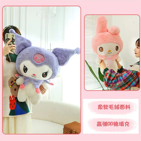Planet Gates 25/55cm Sanrio Kuromi My Melody Cute Series Kawaii Plush Animal Doll Cartoon Cute Plush Pillow Toy Birthday Gift Pillow