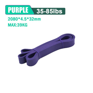 Planet Gates 25-65LB Black Tough Latex Resistance Band Elastic Exercise Strength Pull-Ups Auxiliary Band Pilates Gym Fitness Equipment Strengthening Train