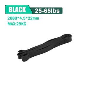 Planet Gates 25-65LB Black Tough Latex Resistance Band Elastic Exercise Strength Pull-Ups Auxiliary Band Pilates Gym Fitness Equipment Strengthening Train