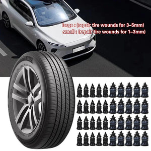 Planet Gates 25 Small 25 Large Car Vacuum Tyre Repair Nail 70pcs Motorcycle Truck Scooter Bike Tire Puncture Repair Tubeless Tools for Car Tire Repair Tools