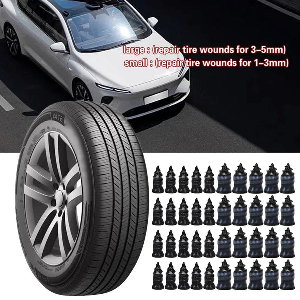 Planet Gates 25 Small 25 Large Car Vacuum Tyre Repair Nail 70pcs Motorcycle Truck Scooter Bike Tire Puncture Repair Tubeless Tools for Car Tire Repair Tools
