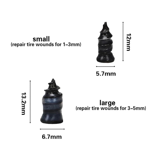 Planet Gates 25 Small 25 Large Car Vacuum Tyre Repair Nail 70pcs Motorcycle Truck Scooter Bike Tire Puncture Repair Tubeless Tools for Car Tire Repair Tools