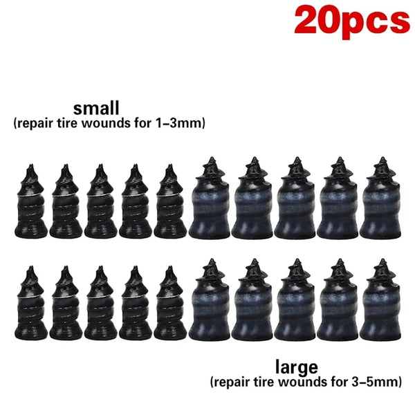 Planet Gates 25 Small 25 Large Car Vacuum Tyre Repair Nail 70pcs Motorcycle Truck Scooter Bike Tire Puncture Repair Tubeless Tools for Car Tire Repair Tools