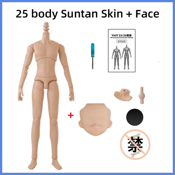 Planet Gates 25 suntan Skin 22cm 23.5cm YMY23/25 Male Body Joint Doll DIY Boy Body for Blyth, GSC Head, Ob22,ob23,ob24 BJD Doll Accessories Toy