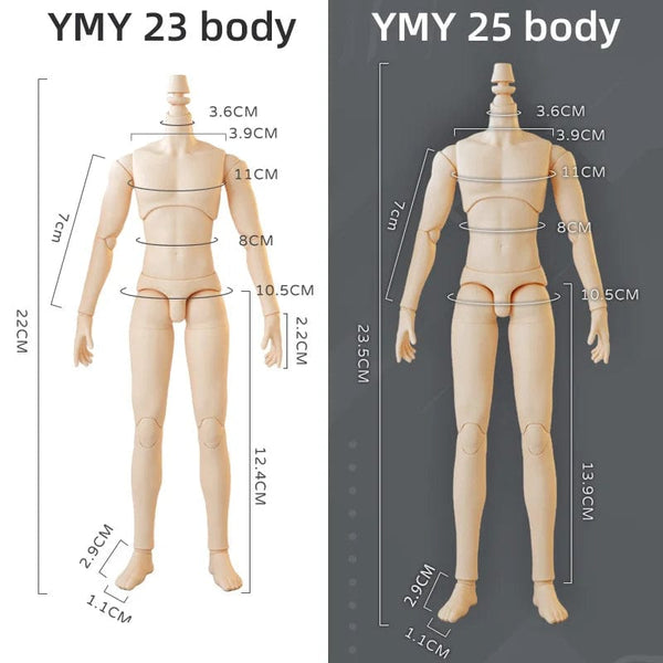 Planet Gates 25 suntan Skin 22cm 23.5cm YMY23/25 Male Body Joint Doll DIY Boy Body for Blyth, GSC Head, Ob22,ob23,ob24 BJD Doll Accessories Toy