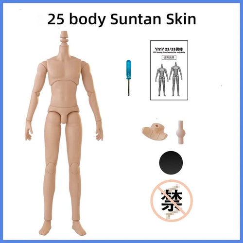 Planet Gates 25 suntan Skin 22cm 23.5cm YMY23/25 Male Body Joint Doll DIY Boy Body for Blyth, GSC Head, Ob22,ob23,ob24 BJD Doll Accessories Toy