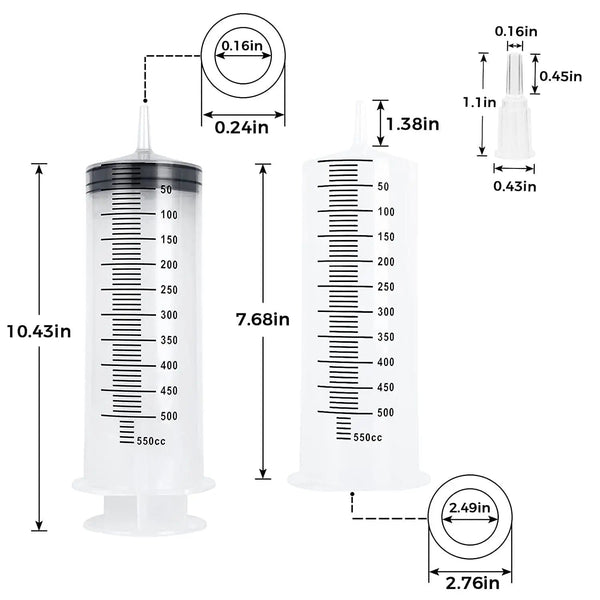 Planet Gates 250ml And Hose Multifunction 100ml-550ml Syringe Large Capacity With 100cm Hose Pump Measuring Washable Injector For Pet Feeding Oil Glue Fluid