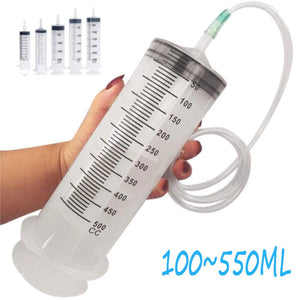 Planet Gates 250ml And Hose Multifunction 100ml-550ml Syringe Large Capacity With 100cm Hose Pump Measuring Washable Injector For Pet Feeding Oil Glue Fluid