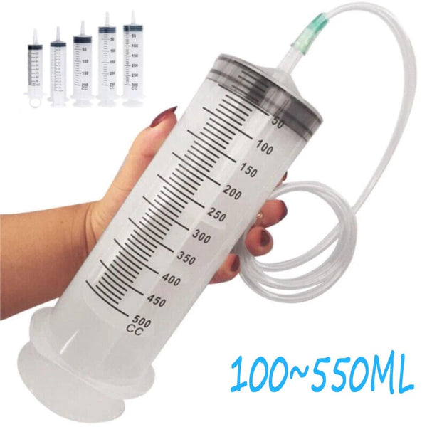 Planet Gates 250ml And Hose Multifunction 100ml-550ml Syringe Large Capacity With 100cm Hose Pump Measuring Washable Injector For Pet Feeding Oil Glue Fluid