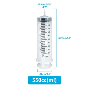 Planet Gates 250ml And Hose Multifunction 100ml-550ml Syringe Large Capacity With 100cm Hose Pump Measuring Washable Injector For Pet Feeding Oil Glue Fluid