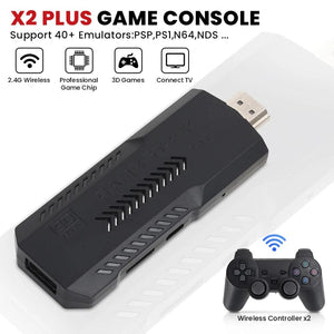 Planet Gates 256G 58,000 Games GD10 Plus Game Stick 4K HD Video Game Console 2.4G Double Wireless Controller Game Stick For N64/PSP/PS1/GBA