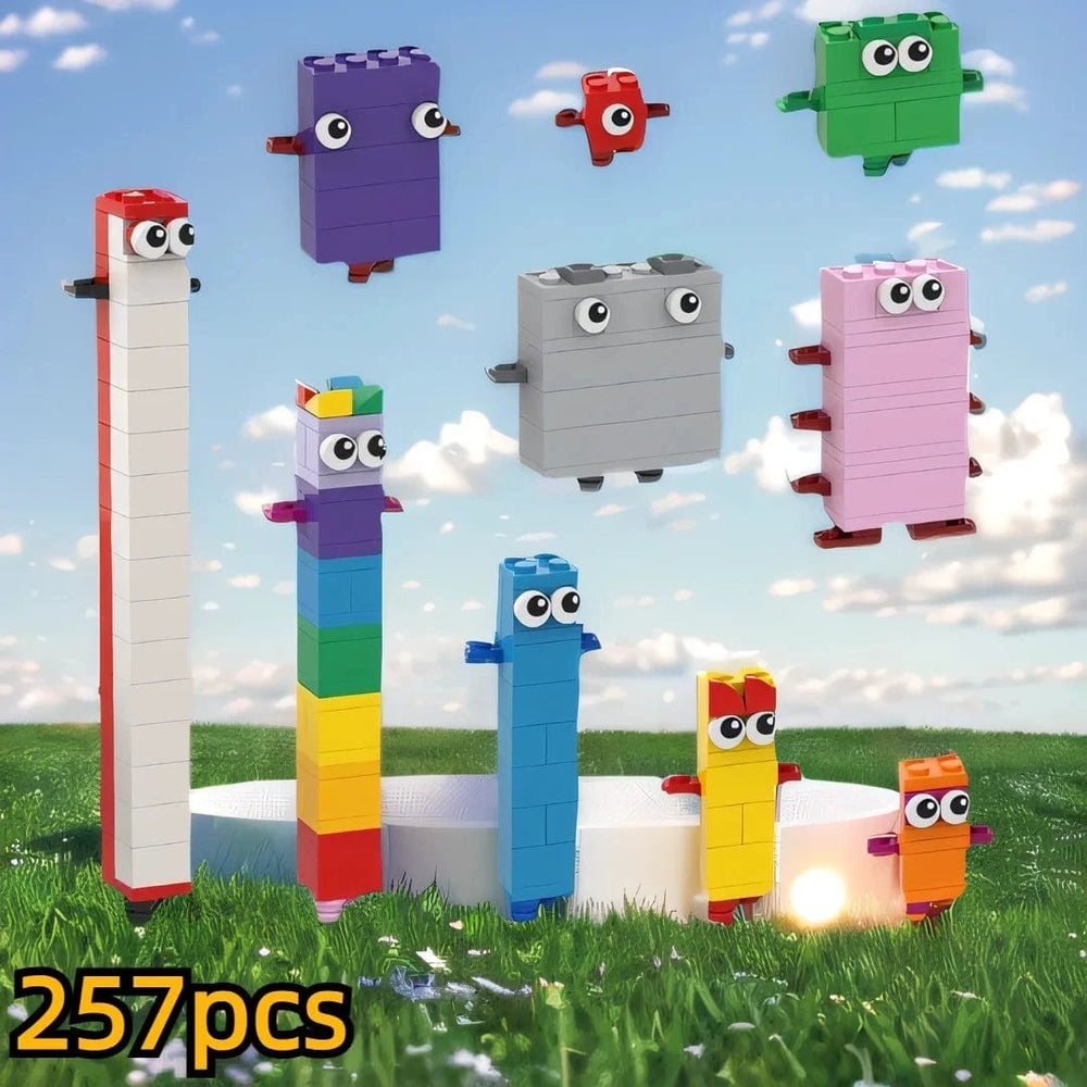 Planet Gates 257pcs 257pcs Number 1-10 Building Blocks Set Creative Math Digital Brick Figure Funny Children Early Education Learning Toys Gifts