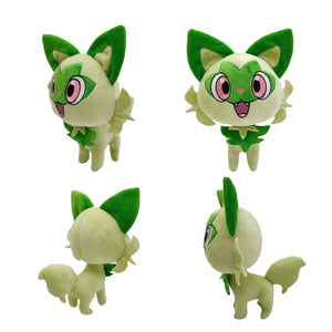 Planet Gates 25cm 25cm Sprigatito Pokemon Plush Doll Japan Movie Anime Cat Sprigatito Green Fox Fuecoco Quaxly Stuffed Toy Birthday Gift For Kids