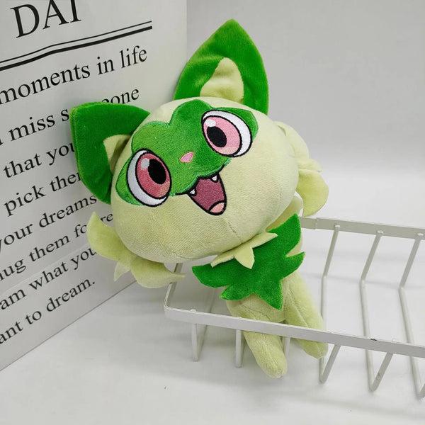 Planet Gates 25cm 25cm Sprigatito Pokemon Plush Doll Japan Movie Anime Cat Sprigatito Green Fox Fuecoco Quaxly Stuffed Toy Birthday Gift For Kids