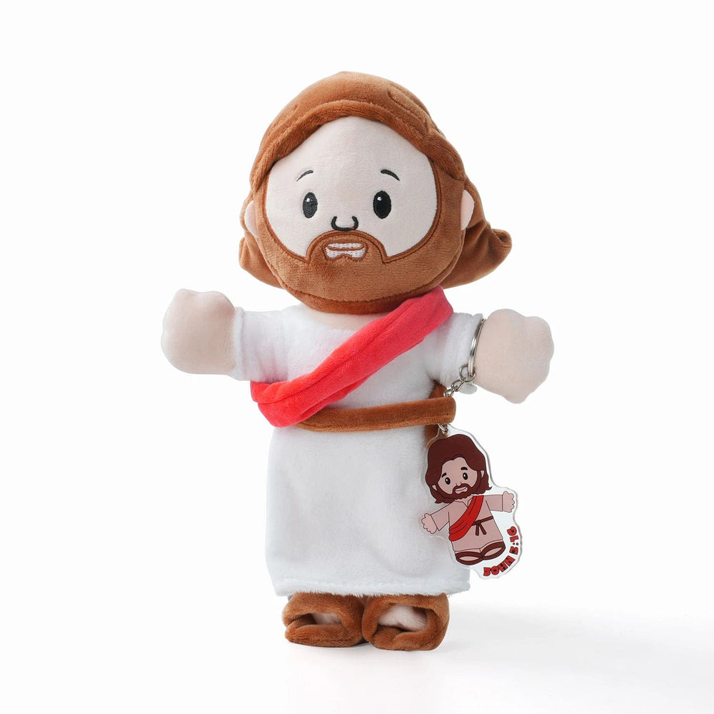 Planet Gates 25cm/50cm Cartoon Jesus Pillow Stuffed Toy Bedside Sofa Cushion Christmas Gift Soft Plush Doll with Bible Pillow for Children