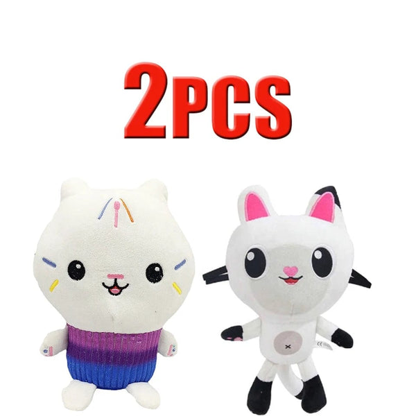 Planet Gates 25cm 7-piece Gabby doll house plush toy cartoon stuffed animal mermaid cat mermaid plush doll children's Christmas gift