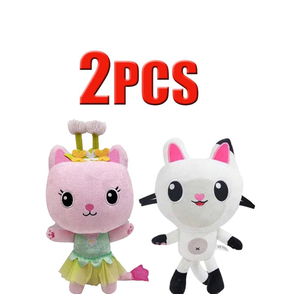 Planet Gates 25cm 7-piece Gabby doll house plush toy cartoon stuffed animal mermaid cat mermaid plush doll children's Christmas gift