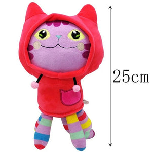 Planet Gates 25cm 7-piece Gabby doll house plush toy cartoon stuffed animal mermaid cat mermaid plush doll children's Christmas gift