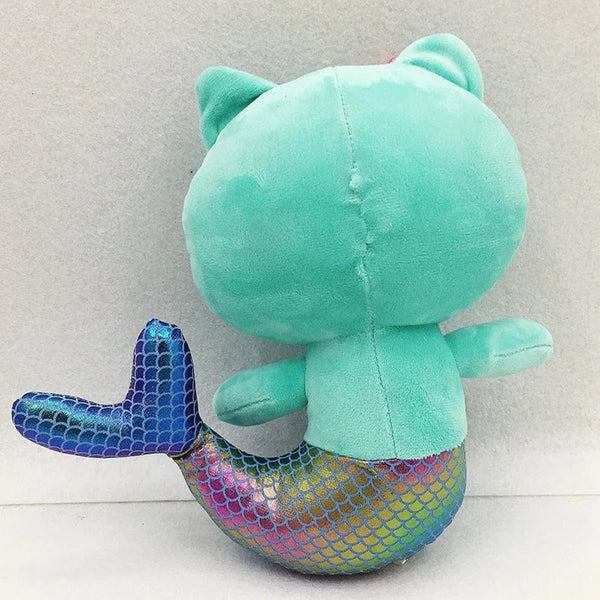 Planet Gates 25cm 7-piece Gabby doll house plush toy cartoon stuffed animal mermaid cat mermaid plush doll children's Christmas gift