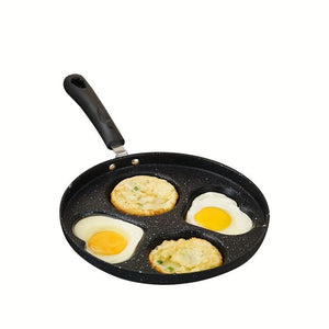 Planet Gates 25cm/9.84in 1pc, Non-Stick Cast Iron Frying Pan for Eggs and Pancakes - Dishwasher Safe and Compatible with Gas and Induction Cooktops - Perfect for Home Kitchen