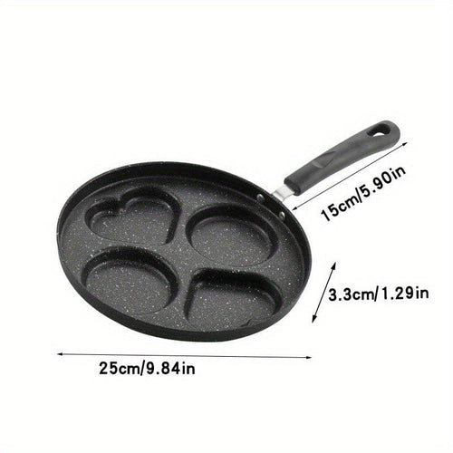 Planet Gates 25cm/9.84in 1pc, Non-Stick Cast Iron Frying Pan for Eggs and Pancakes - Dishwasher Safe and Compatible with Gas and Induction Cooktops - Perfect for Home Kitchen