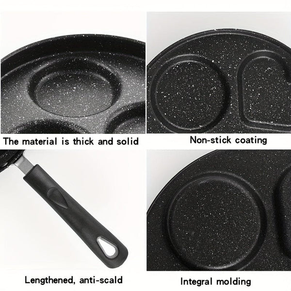 Planet Gates 25cm/9.84in 1pc, Non-Stick Cast Iron Frying Pan for Eggs and Pancakes - Dishwasher Safe and Compatible with Gas and Induction Cooktops - Perfect for Home Kitchen