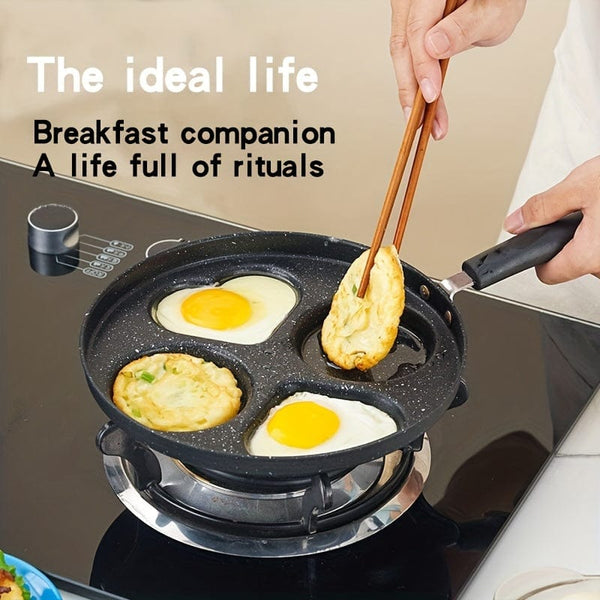 Planet Gates 25cm/9.84in 1pc, Non-Stick Cast Iron Frying Pan for Eggs and Pancakes - Dishwasher Safe and Compatible with Gas and Induction Cooktops - Perfect for Home Kitchen