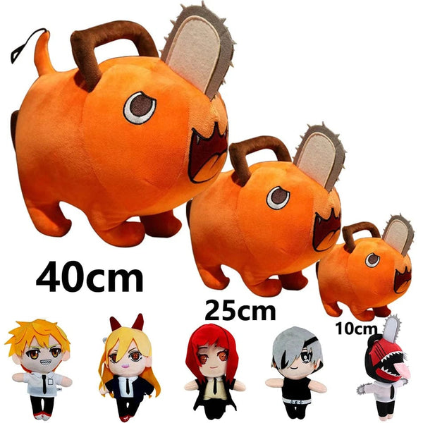 Planet Gates 25cm Anime Chainsaw Man Dolls Plush Toy Cartoon Pochita Orange Dog Pillow Stuffed Soft Toy for Kids Birthday Gift