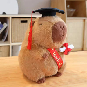 Planet Gates 25cm Brown Capybara Graduate Plush Dolls Doctor Capybara Owl Bear Plush Toy Cute Stuffed Animal Toy Doll Soft Cartoon Pillow Graduation Gift
