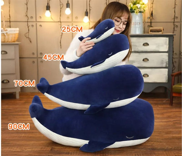 Planet Gates 25cm Cartoon Blue Whale Plush Toys Stuffed Soft Lovely Sea Animal Dolls Cute Fish Pillow for Children Kids Birthday Xmas Gifts