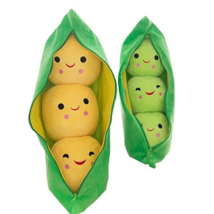 Planet Gates 25CM Cute Children's Baby Plush Peas Filled Plant Doll Toy Children Kawaii Quality Pea-shaped Pillow Toy Boy Girl Gift