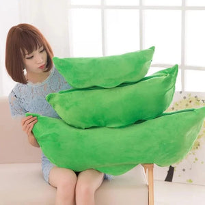 Planet Gates 25CM Cute Children's Baby Plush Peas Filled Plant Doll Toy Children Kawaii Quality Pea-shaped Pillow Toy Boy Girl Gift