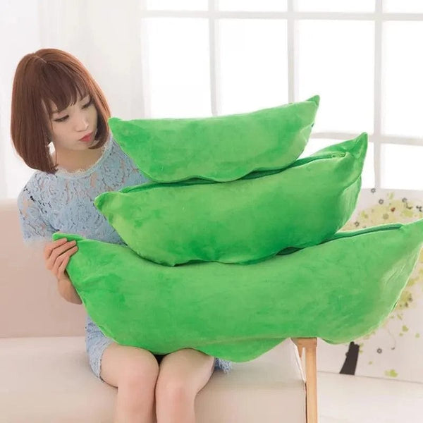 Planet Gates 25CM Cute Children's Baby Plush Peas Filled Plant Doll Toy Children Kawaii Quality Pea-shaped Pillow Toy Boy Girl Gift