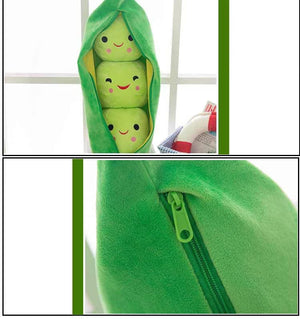 Planet Gates 25CM Cute Children's Baby Plush Peas Filled Plant Doll Toy Children Kawaii Quality Pea-shaped Pillow Toy Boy Girl Gift