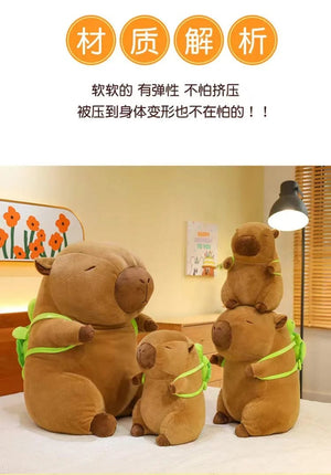 Planet Gates 25CM Kapibala Capybara Plush Toy Cute Internet Celebrity Capybara Jun Doll Ugly Cute Doll Guinea Pig Doll Boys Girls Anime Kawaii