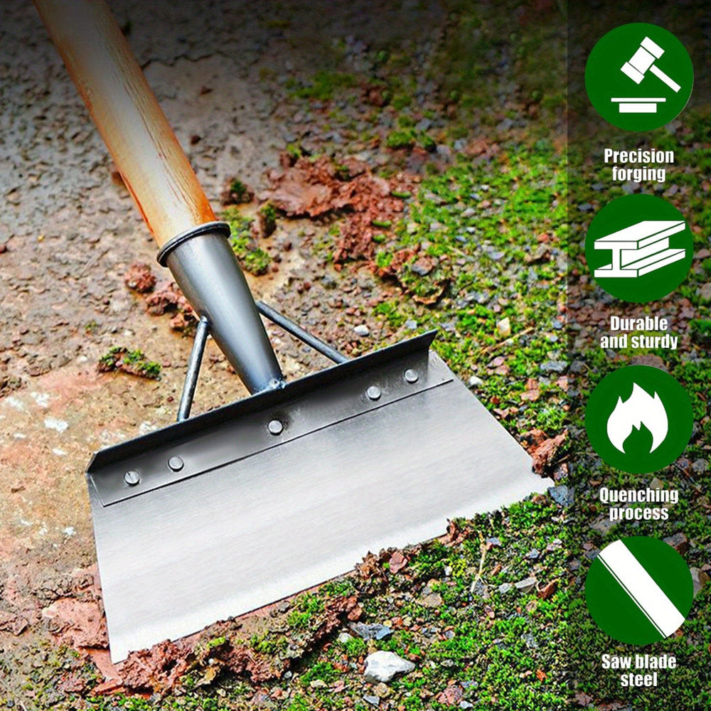 Planet Gates 25cm Long 1pc, 24.89cm Multifunctional Outdoor Garden Shovel Heavy Duty Steel Cleaning Shovel Flat Shovel Ice Shovel Sharp Planting Weeding Farm Tool For Weeds And Moss Ice Floor Planting Weeding Tool Multifunctional Garden