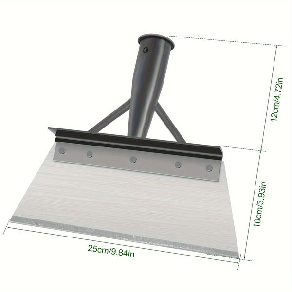 Planet Gates 25cm Long 1pc, 24.89cm Multifunctional Outdoor Garden Shovel Heavy Duty Steel Cleaning Shovel Flat Shovel Ice Shovel Sharp Planting Weeding Farm Tool For Weeds And Moss Ice Floor Planting Weeding Tool Multifunctional Garden