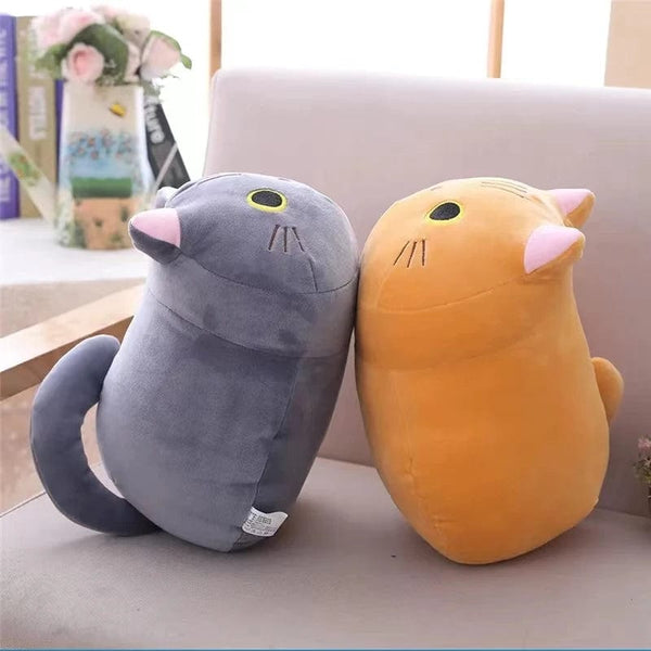 Planet Gates 25CM Lovely Cartoon Cat Dolls Stuffed Soft Animal Kitten Plush Pillow Toys Kawaii White Black Cat Gift for Boys Girls