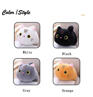 Planet Gates 25CM Lovely Cartoon Cat Dolls Stuffed Soft Animal Kitten Plush Pillow Toys Kawaii White Black Cat Gift for Boys Girls