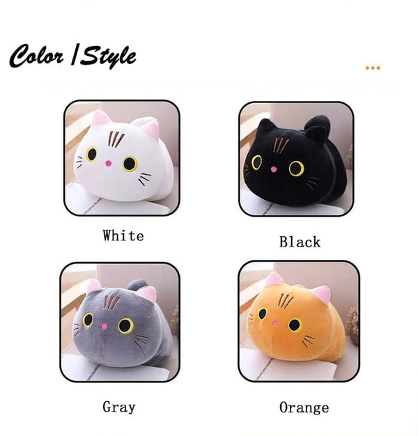 Planet Gates 25CM Lovely Cartoon Cat Dolls Stuffed Soft Animal Kitten Plush Pillow Toys Kawaii White Black Cat Gift for Boys Girls