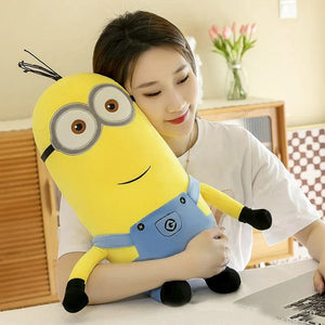 Planet Gates 25cm Minions Movie Periphery Yellow Plush Bob Plush Stuart Stuffed Toys In Jeans Soft Dolls Pillow Decoration Children Birthday Gift