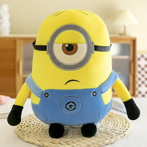 Planet Gates 25cm Minions Movie Periphery Yellow Plush Bob Plush Stuart Stuffed Toys In Jeans Soft Dolls Pillow Decoration Children Birthday Gift